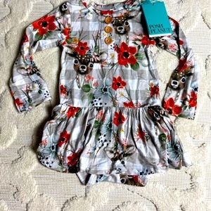 Posh peanut twirl skirt Bodysuit. BNWT holiday line. Hard to find this one